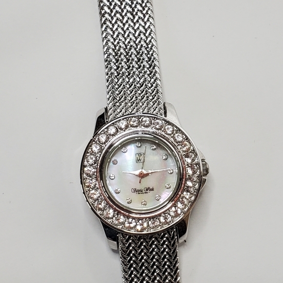 Victoria Wieck Crystal Watch Silver Toned - Picture 7 of 9